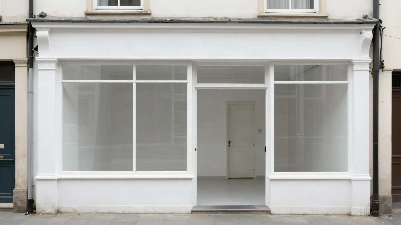 The retail unit with its street-front window